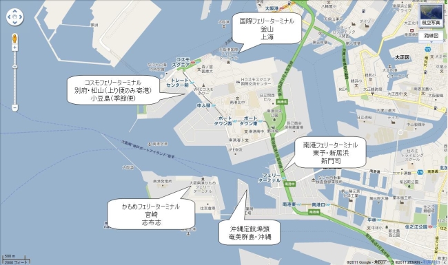 大阪港旅客ターミナルマップ